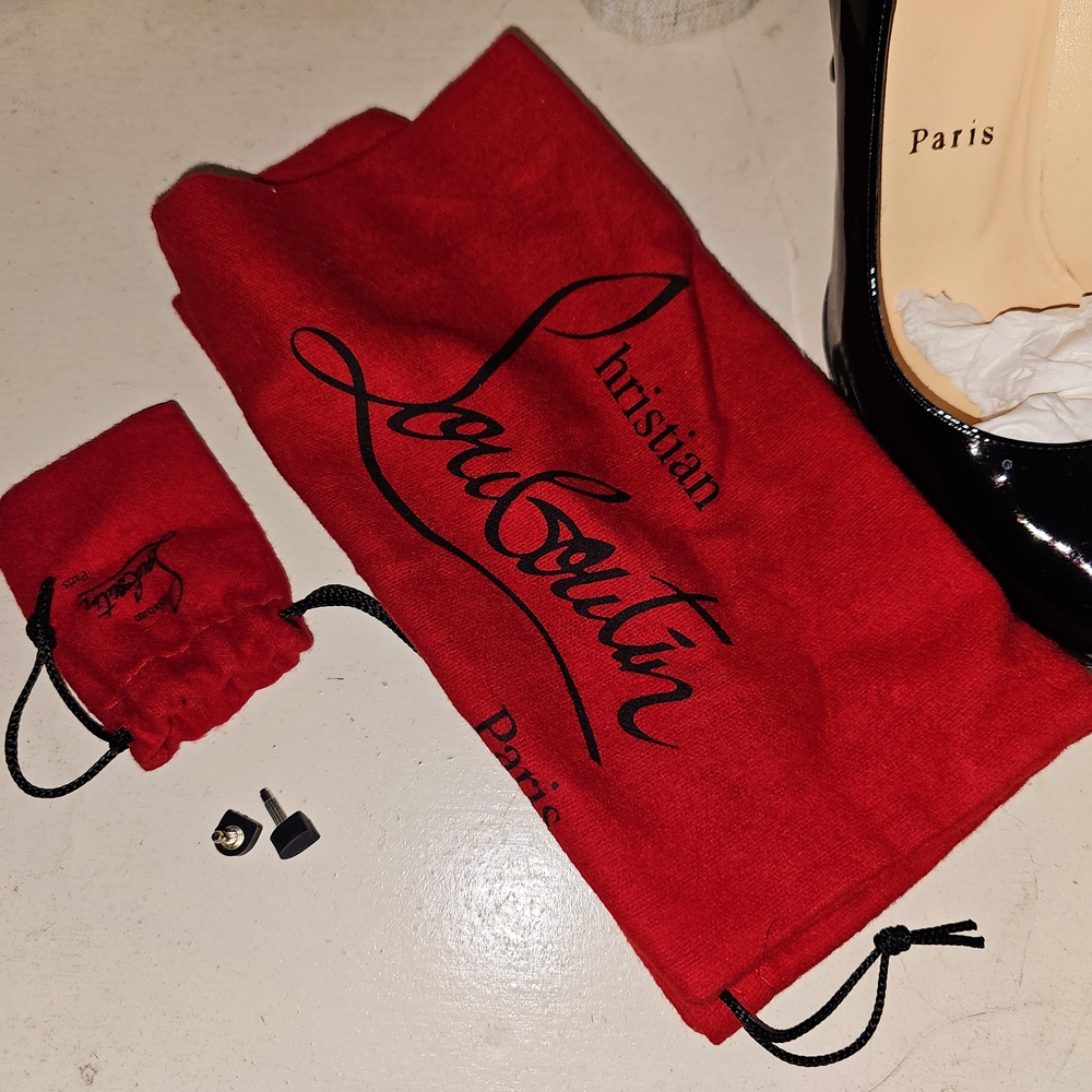 Christian Louboutin Black Patent Leather Pumps - Picture 4 of 7